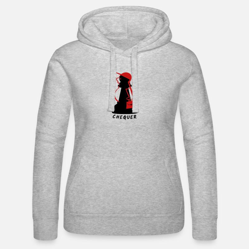 Chequer - Women’s Hooded Sweater by Russell - heather grey