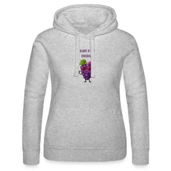 Herzaugen Trauben energie - Frauen Kapuzen Sweater von Russell - Grau meliert - Vorne - Marisol (170cm)
