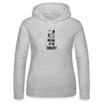 Coolest Mother Mutter Muttertag Geschenk - Frauen Kapuzen Sweater von Russell - Grau meliert - Vorne - Marisol (170cm)