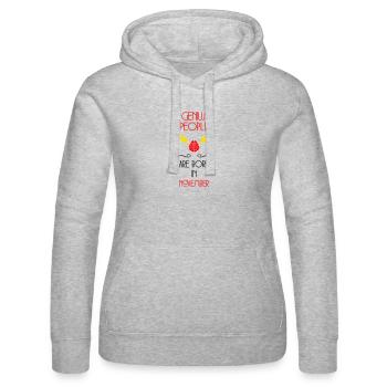 Genie Born November Baby Gift - Women’s Hooded Sweater by Russell - heather grey - Front - Marisol (170cm)