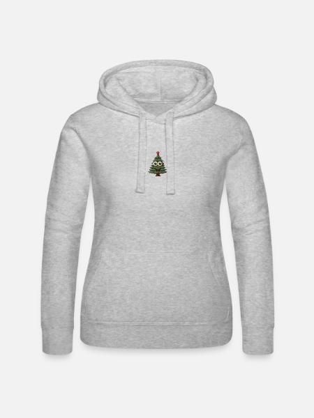 Funny Christmas Tree - Perfect Christmas Gift - Women’s Hooded Sweater by Russell - heather grey