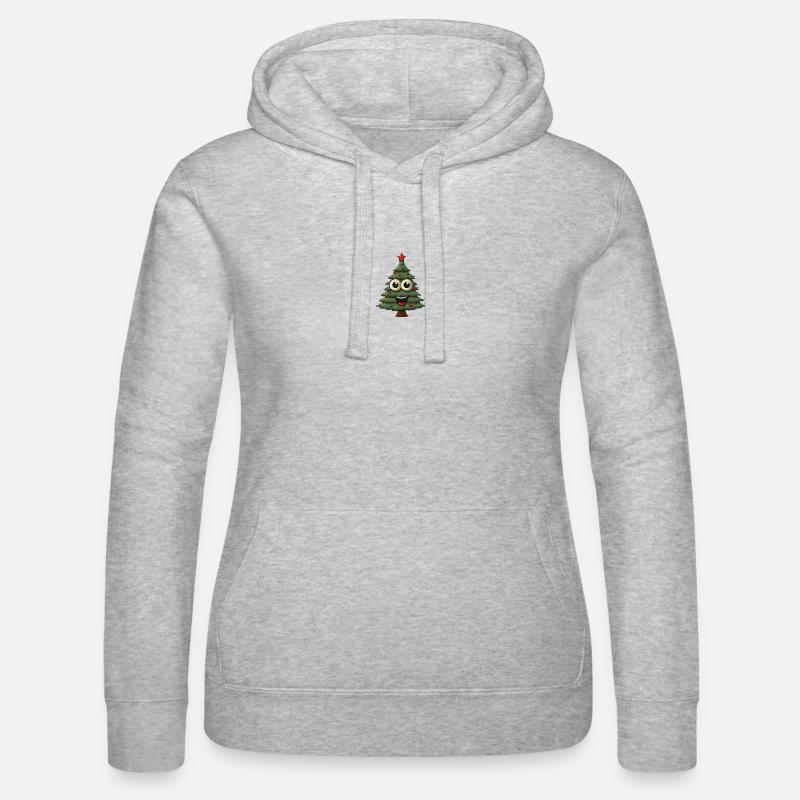 Arbre de Noël drôle - Cadeau de Noël parfait - Sweat à capuche Russell Femme - gris chiné