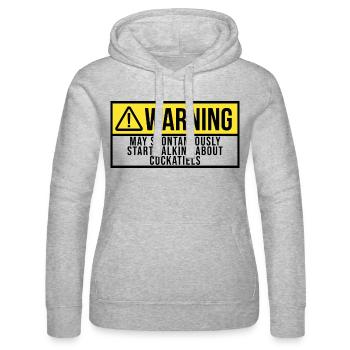 Cockatiel - Women’s Hooded Sweater by Russell - heather grey - Front - Marisol (170cm)