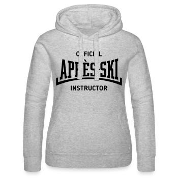  Official Après-Ski Instructor (Konkav / Black) - Frauen Kapuzen Sweater von Russell - Grau meliert - Vorne - Marisol (170cm)