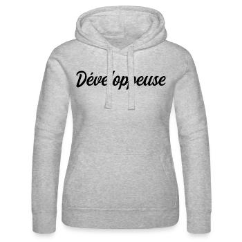Développeuse Web Code Logiciel Application Tech - Sweat à capuche Russell Femme - gris chiné - Devant - Marisol (170cm)