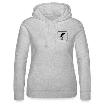 Symbole sportif de pétanque - Sweat à capuche Russell Femme - gris chiné - Devant - Marisol (170cm)
