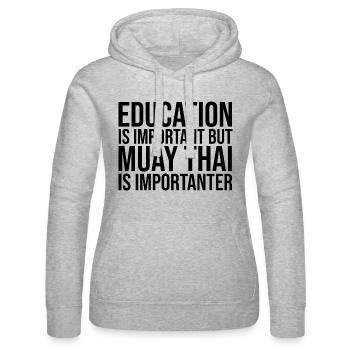 Muay Thaï - Sweat à capuche Russell Femme - gris chiné - Devant - Marisol (170cm)