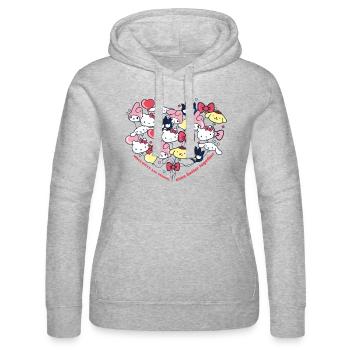 Hello Kitty And Friends Ballons In Herzform - Frauen Kapuzen Sweater von Russell - Grau meliert - Vorne - Marisol (170cm)