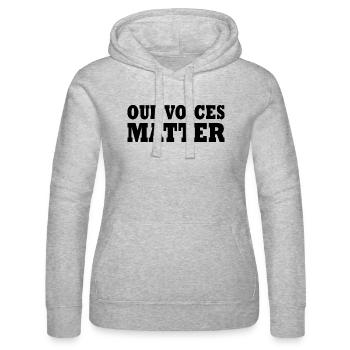 Our voices matter - Frauen Kapuzen Sweater von Russell - Grau meliert - Vorne - Marisol (170cm)