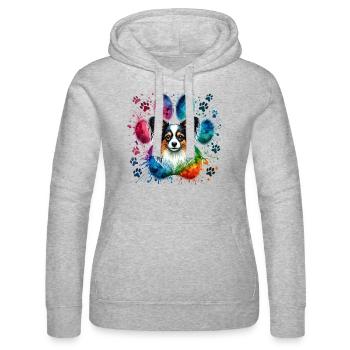 Papillon Art - Frauen Kapuzen Sweater von Russell - Grau meliert - Vorne - Marisol (170cm)