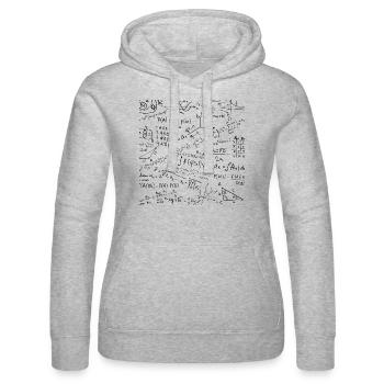 Modèle d’équation mathématique, Geek formule quadratique cool - Sweat à capuche Russell Femme - gris chiné - Devant - Marisol (170cm)