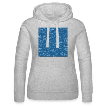 Modèle d’équation mathématique, Formule quadratique Cadeau mathématique - Sweat à capuche Russell Femme - gris chiné - Devant - Marisol (170cm)
