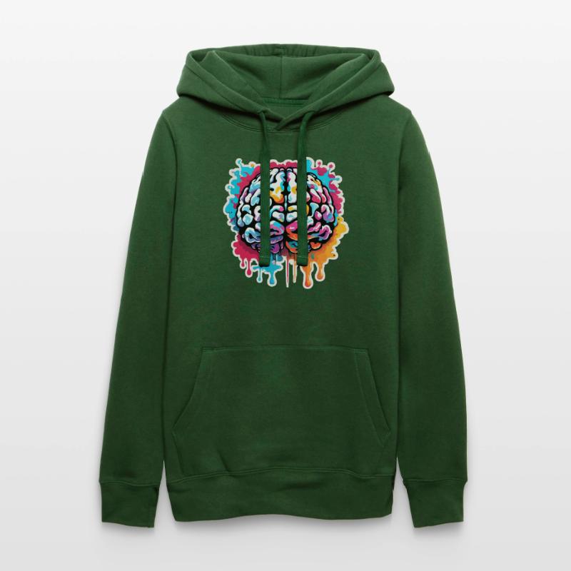 Brain / Knowledge / Intelligence / Clever / Thinking Women’s Hooded Sweater by Russell