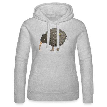 Bio-Kiwis - Frauen Kapuzen Sweater von Russell - Grau meliert - Vorne - Marisol (170cm)