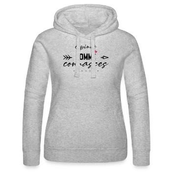 Freundinnen als - Frauen Kapuzen Sweater von Russell - Grau meliert - Vorne - Marisol (170cm)