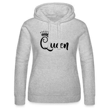 Queen - Women’s Hooded Sweater by Russell - heather grey - Front - Marisol (170cm)