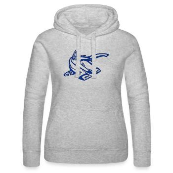 Hai Hammer blau - Frauen Kapuzen Sweater von Russell - Grau meliert - Vorne - Marisol (170cm)