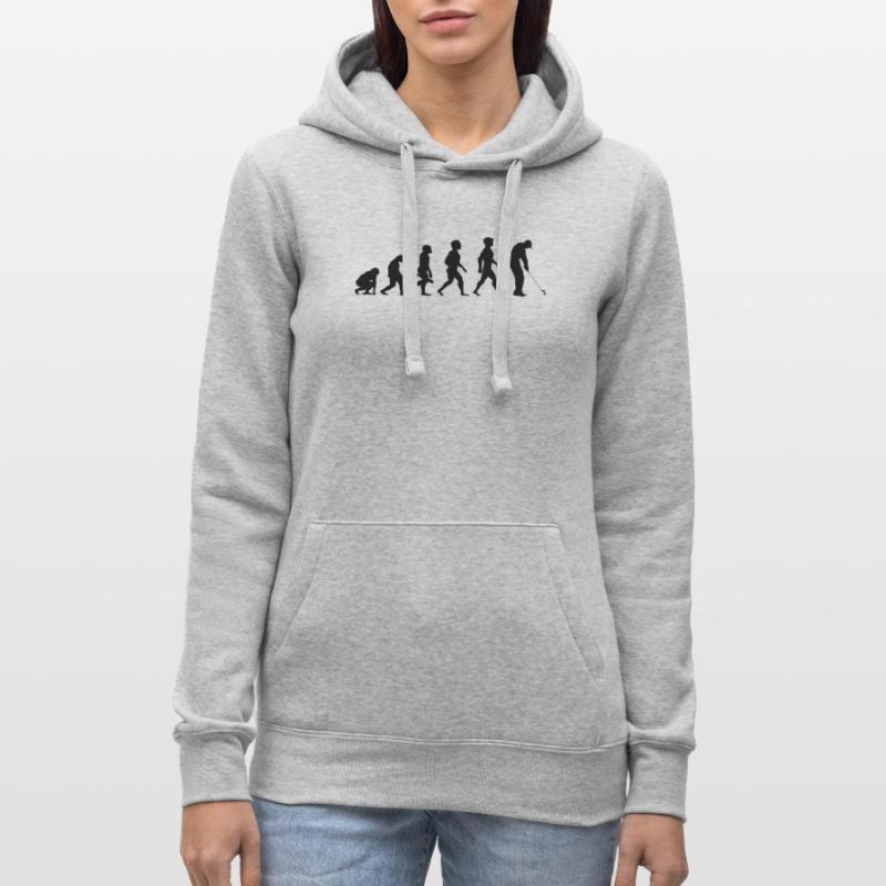 Evolution Golf Golfer Golfer Golf Course Women’s Hooded Sweater by Russell