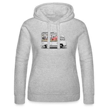 Camperarium - Sweat à capuche Russell Femme - gris chiné - Devant - Marisol (170cm)