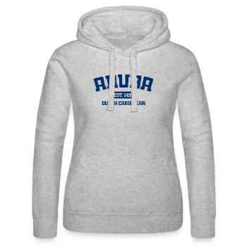 Aruba - Est. 1499 - Dutch Caribbean - Karibik - Frauen Kapuzen Sweater von Russell - Grau meliert - Vorne - Marisol (170cm)