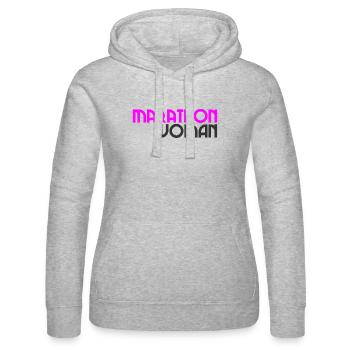 Marathon Woman - Running - Endurance - Sport - Women’s Hooded Sweater by Russell - heather grey - Front - Marisol (170cm)