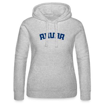 Aruba - Est. 1499 - Dutch Caribbean - Karibik - Frauen Kapuzen Sweater von Russell - Grau meliert - Vorne - Marisol (170cm)