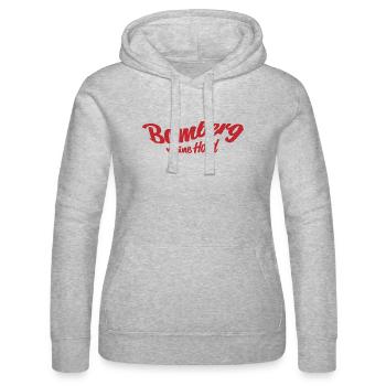 Bamberg my hood - Women’s Hooded Sweater by Russell - heather grey - Front - Marisol (170cm)