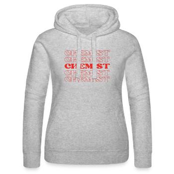 Chemiker, Forscher, Gelehrter, Forschungsexperte, Experte - Frauen Kapuzen Sweater von Russell - Grau meliert - Vorne - Marisol (170cm)