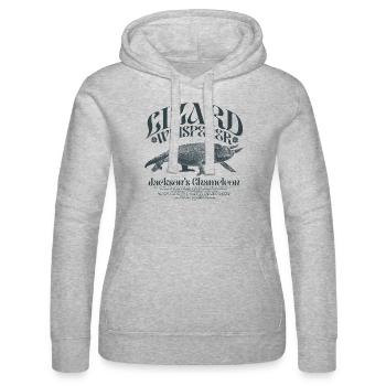 Jackson's Chamäleon Echsenflüsterer - Frauen Kapuzen Sweater von Russell - Grau meliert - Vorne - Marisol (170cm)