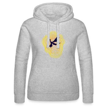 Goldener Ausbruch - Frauen Kapuzen Sweater von Russell - Grau meliert - Vorne - Marisol (170cm)