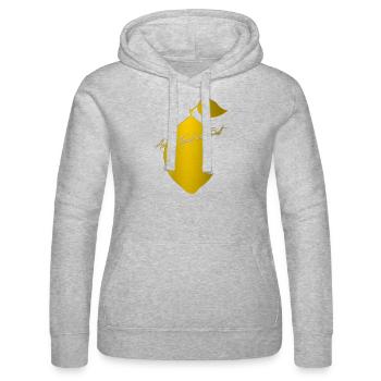 Ask for Tequila and Salt - Women’s Hooded Sweater by Russell - heather grey - Front - Marisol (170cm)
