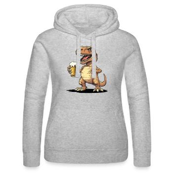 Dinosaure Bière Dino T-Rex Verre à Bière Pils Drôle - Sweat à capuche Russell Femme - gris chiné - Devant - Marisol (170cm)