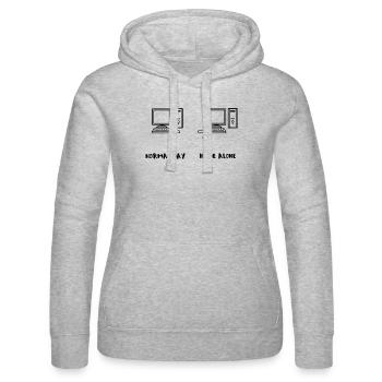 Computer Porno Masturbation Wichsen Sex Internet - Frauen Kapuzen Sweater von Russell - Grau meliert - Vorne - Marisol (170cm)