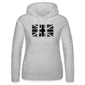 England Fahne einfarbig - Frauen Kapuzen Sweater von Russell - Grau meliert - Vorne - Marisol (170cm)