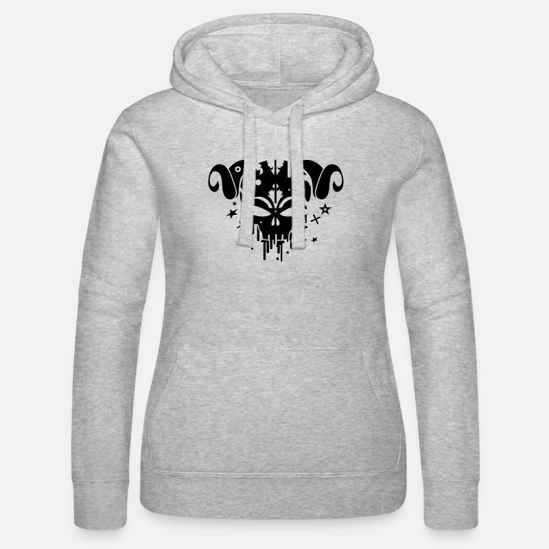Faun skull - Women’s Hooded Sweater by Russell - heather grey