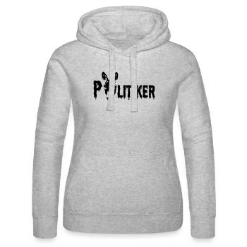 Politiker Politik frech lustig Esel Tier Geschenk - Frauen Kapuzen Sweater von Russell - Grau meliert - Vorne - Marisol (170cm)