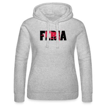 Feria - Sweat à capuche Russell Femme - gris chiné - Devant - Marisol (170cm)