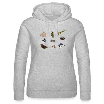 Insekten - Frauen Kapuzen Sweater von Russell - Grau meliert - Vorne - Marisol (170cm)
