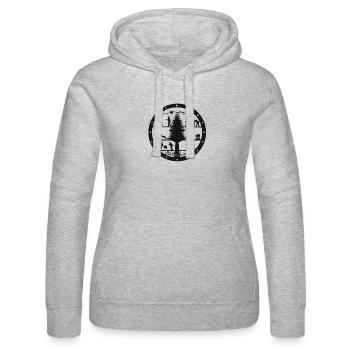 Vibration proof - Women’s Hooded Sweater by Russell - heather grey - Front - Marisol (170cm)