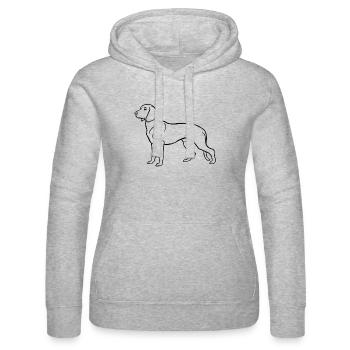 Hannoversche Schweißhund - Frauen Kapuzen Sweater von Russell - Grau meliert - Vorne - Marisol (170cm)