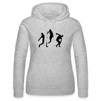Leichtathletik - Frauen Kapuzen Sweater von Russell - Grau meliert - Vorne - Marisol (170cm)