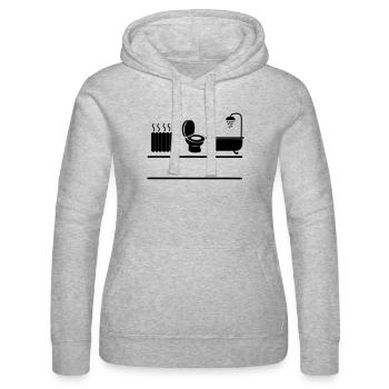 Chauffage sanitaire, baignoire et WC WC - Sweat à capuche Russell Femme - gris chiné - Devant - Marisol (170cm)