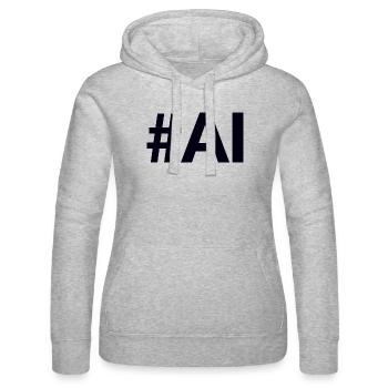 AI Artificial Intelligence - Frauen Kapuzen Sweater von Russell - Grau meliert - Vorne - Marisol (170cm)
