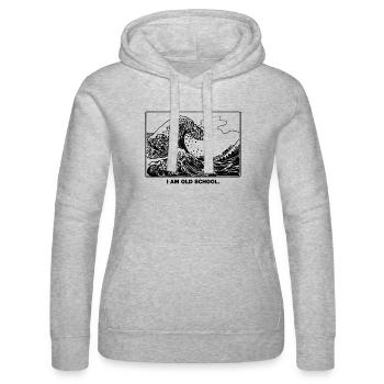 Vague de la vieille école - Sweat à capuche Russell Femme - gris chiné - Devant - Marisol (170cm)