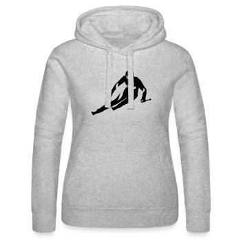 Ski - Frauen Kapuzen Sweater von Russell - Grau meliert - Vorne - Marisol (170cm)