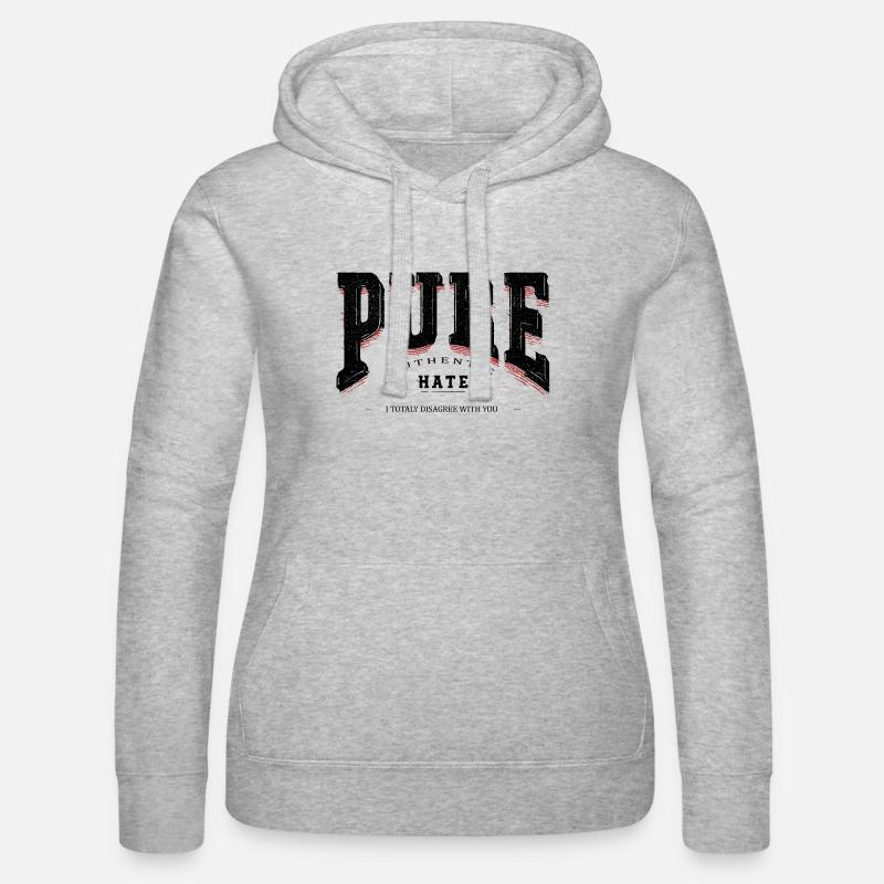 Pure HAte - Women’s Hooded Sweater by Russell - heather grey