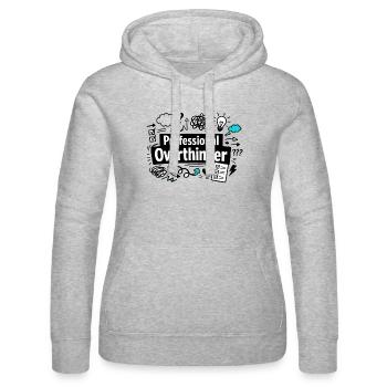 professional Overthinker - Frauen Kapuzen Sweater von Russell - Grau meliert - Vorne - Marisol (170cm)