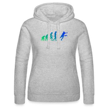 Pickleball pro Geschenk für Pickleball Athlet Fans - Frauen Kapuzen Sweater von Russell - Grau meliert - Vorne - Marisol (170cm)