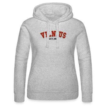 Vilnius Fondée en 1986 - Sweat à capuche Russell Femme - gris chiné - Devant - Marisol (170cm)