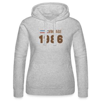 40 Jahre 1986 Handgeschriebenes Drehbuch-T-Shirt - Frauen Kapuzen Sweater von Russell - Grau meliert - Vorne - Marisol (170cm)